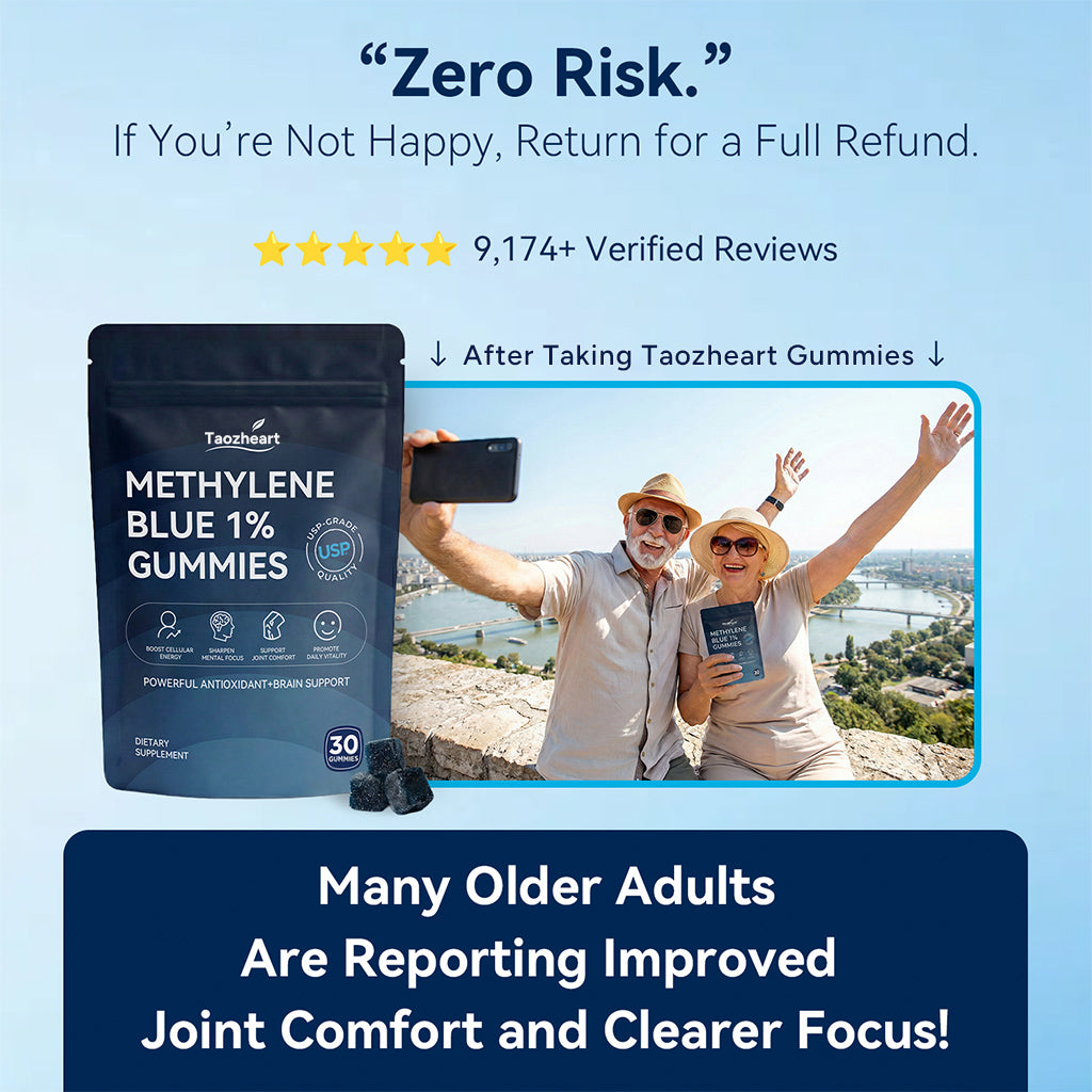 Methylene Blue Gummies Suitable for Ages 40+ Sugar-Free